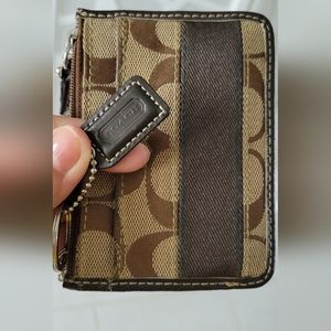 Mini coach wallet coin purse